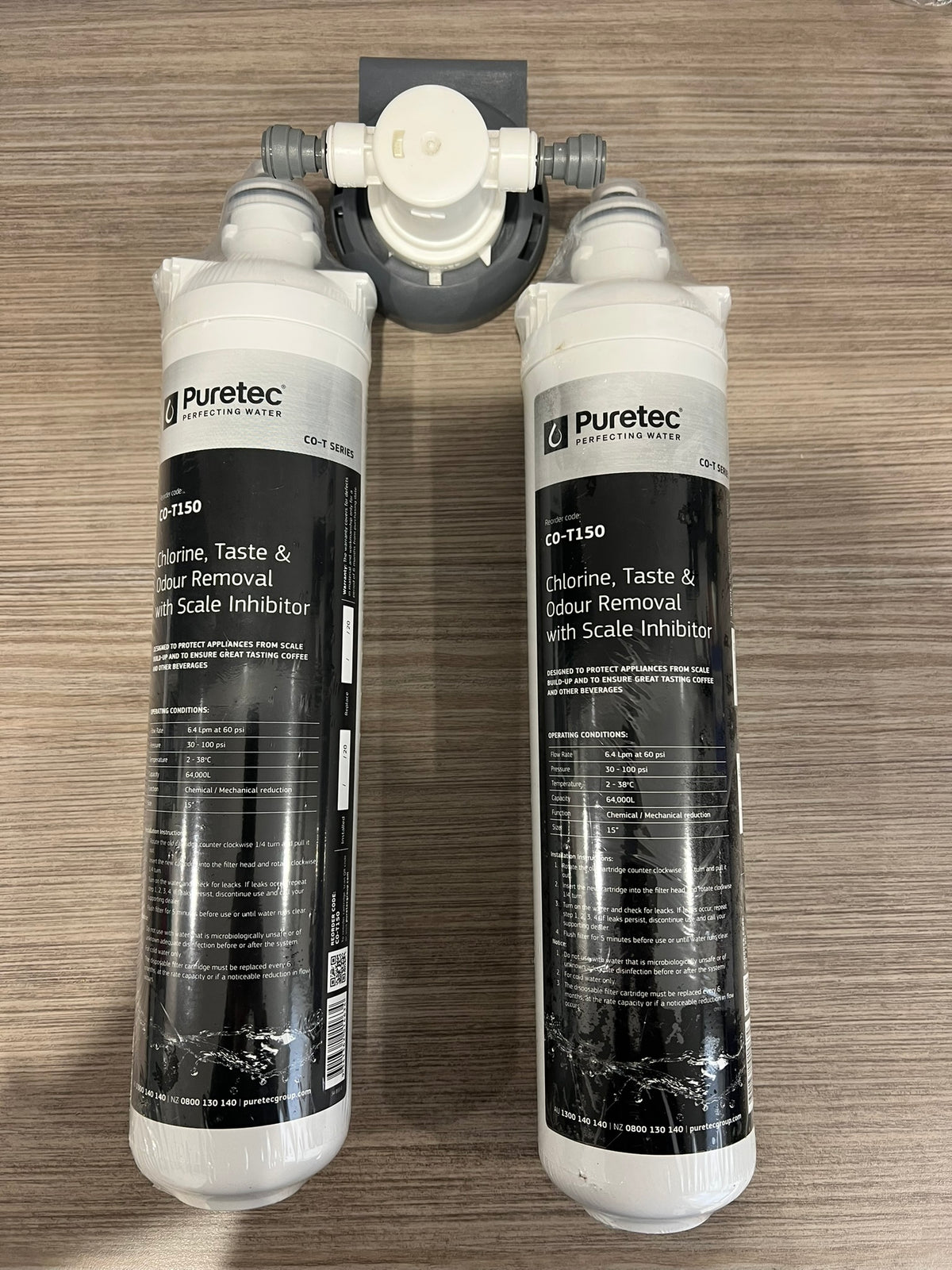Pure Water Puretec Filter Pack PLUS FREE CO-T150 filter cartridge