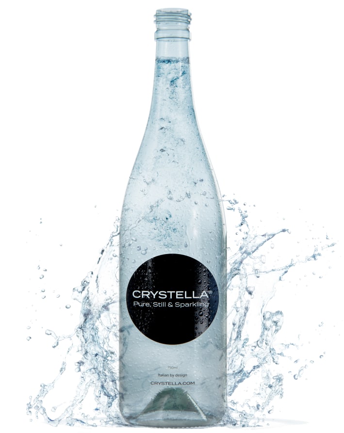 Crystella Arctic Blue Bottles 12xPack (1 case) Lids Separate